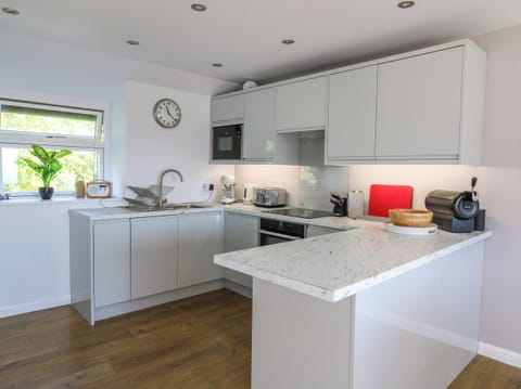 Fridge, dishwasher, electric kettle, toaster