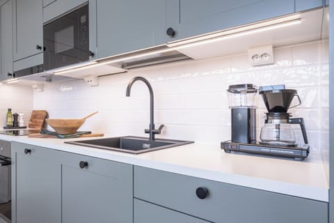 Superior Apartment, Park View, Beachfront | Private kitchen | Full-size fridge, microwave, oven, stovetop