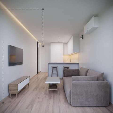 Superior Apartment, Kitchen | Living area