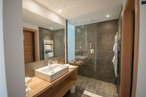 Superior Double Room | Bathroom | Free toiletries, hair dryer, bathrobes, slippers