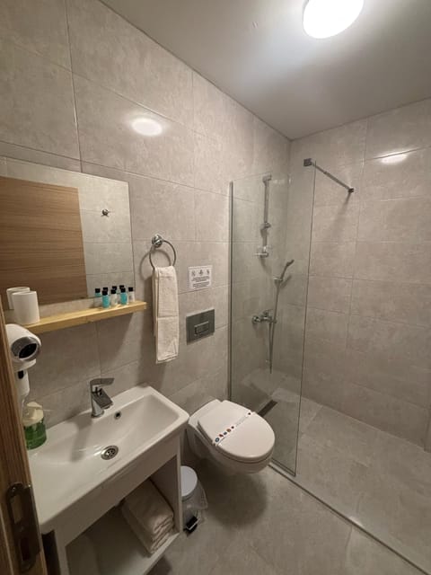 Deluxe Double Room, Garden View | Bathroom | Shower, free toiletries, hair dryer, slippers