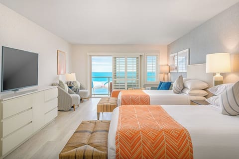 Panoramic Room, 2 Queen Beds, Ocean View, Oceanfront | Premium bedding, down comforters, pillowtop beds, in-room safe