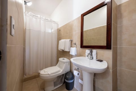 Standard Room 1 Queen Bed+1Twin Bed | Bathroom | Rainfall showerhead, eco-friendly toiletries, towels, soap