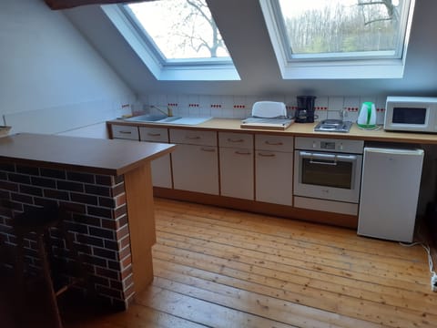 Traditional Apartment | Private kitchen | Toaster, eco-friendly cleaning products, paper towels