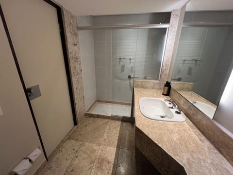 Family Suite | Bathroom | Shower, free toiletries, hair dryer, towels