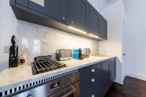 Lord Lyons Chambers, luxury one bedroom | Private kitchen | Fridge, microwave, oven, stovetop