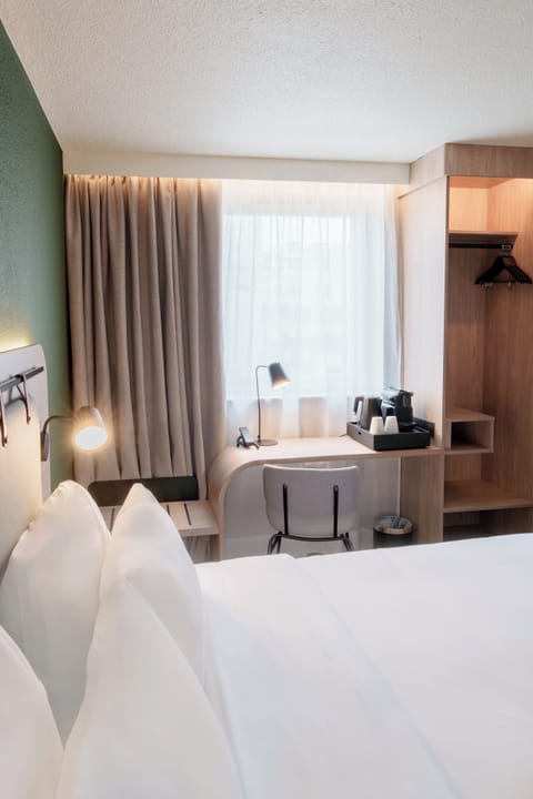 Premium bedding, individually furnished, desk, laptop workspace