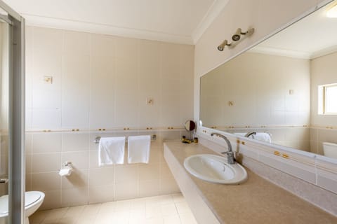 Deluxe Room, Multiple Beds, Non Smoking (Upstairs) | Bathroom | Eco-friendly toiletries, hair dryer, towels