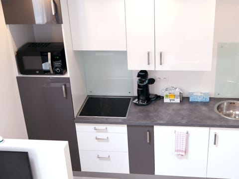 Luxury Apartment, 2 Bedrooms, Hot Tub (Wind Room) | Private kitchen | Full-size fridge, microwave, stovetop, dishwasher