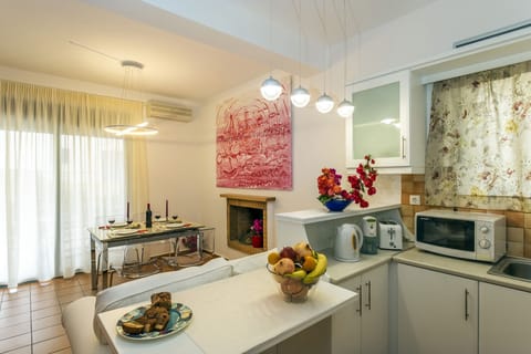 Villa, 3 Bedrooms, Terrace, Sea View | Private kitchen | Microwave, oven, coffee/tea maker, highchair