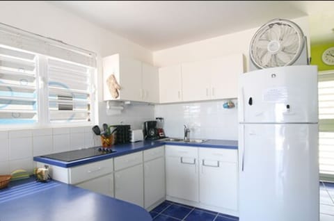 1 Bedroom Ocean Front Apartment | Private kitchen | Full-size fridge, microwave, stovetop, coffee/tea maker