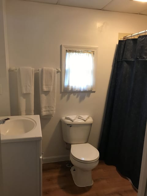 Basic Apartment | Bathroom | Combined shower/tub, free toiletries, towels