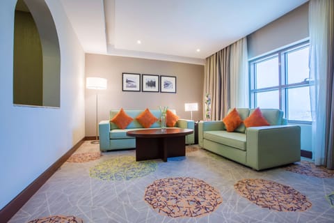 Suite, 2 Bedrooms | Free minibar, in-room safe, desk, laptop workspace