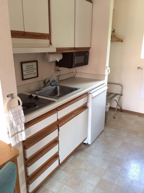 Premium Room, 2 Queen Beds, Non Smoking, Kitchenette | Private kitchenette | Mini-fridge, microwave, freezer