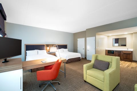 Suite, 2 Queen Beds, Accessible, Non Smoking | In-room safe, desk, laptop workspace, iron/ironing board