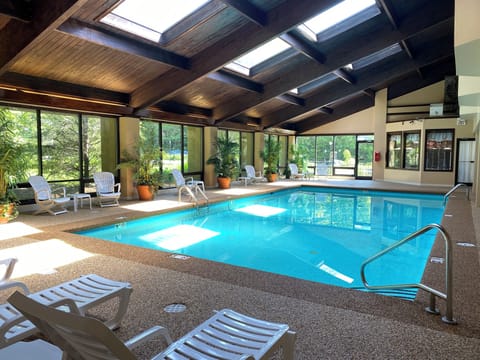 Indoor pool, sun loungers