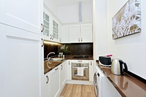 Apartment, 2 Bedrooms, Balcony | Private kitchen | Full-size fridge, microwave, oven, stovetop