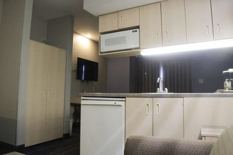 Suite, 1 Queen Bed, Non Smoking, Kitchen | Private kitchen | Fridge, microwave