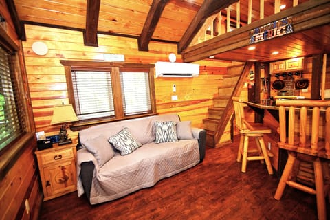 Family Cabin, Hill View | Living area | Flat-screen TV, DVD player
