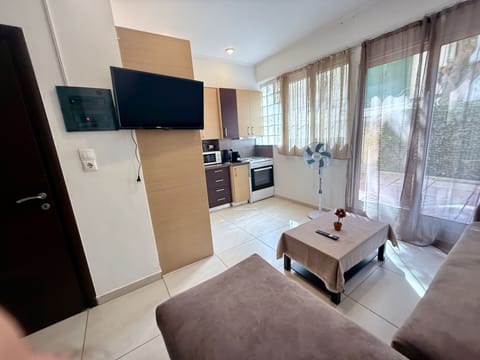 Apartment | Living area | 24-inch flat-screen TV with digital channels