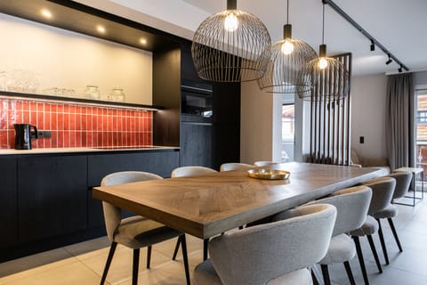 Design Apartment, 4 Bedrooms, Balcony (Excl. 266 EUR cleaning fee) | Private kitchen | Fridge, microwave, oven, stovetop