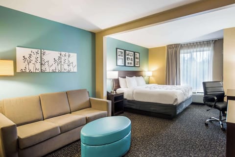 Suite, 1 King Bed, Non Smoking | In-room safe, desk, laptop workspace, blackout drapes