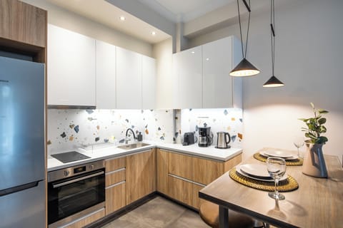 Apartment, 2 Bedrooms, Kitchen, City View | Private kitchen | Full-size fridge, microwave, oven, stovetop