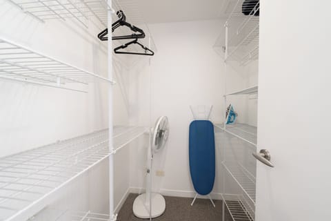 Deluxe Apartment, 2 Bedrooms, Pool View | Iron/ironing board, free WiFi