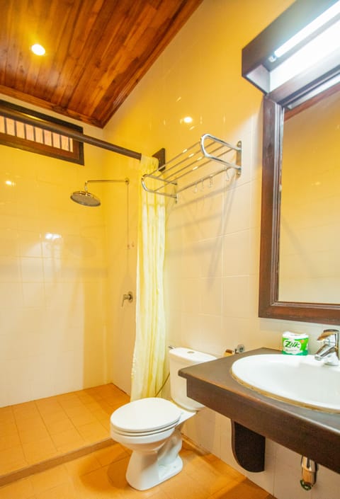 Standard Twin Room | Bathroom | Shower, free toiletries, hair dryer, slippers