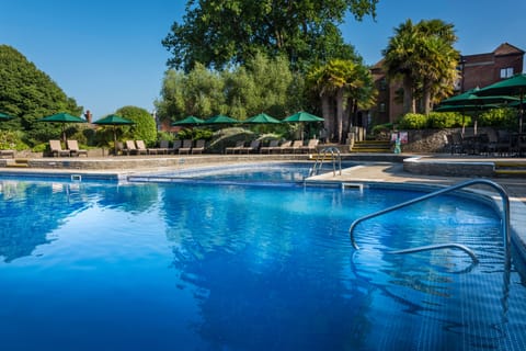 Indoor pool, outdoor pool, sun loungers