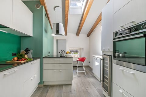 Family Apartment, Multiple Bedrooms (Riva's Rooftop Retreat) | Private kitchen | Fridge, microwave, oven, stovetop