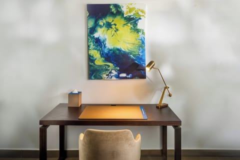 In-room safe, desk, laptop workspace, blackout drapes