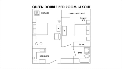 Suite, 2 Queen Beds | Laptop workspace, iron/ironing board, free WiFi, bed sheets