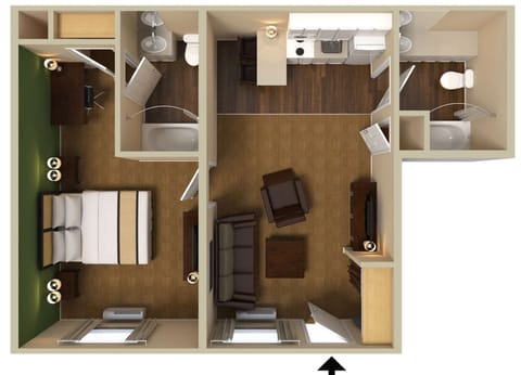 Suite, 1 King Bed, Non Smoking | Desk, iron/ironing board, free WiFi