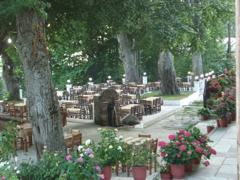 Outdoor banquet area