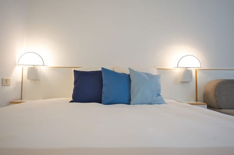 2 bedrooms, hypo-allergenic bedding, down comforters, minibar