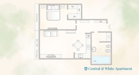 Apartment (1 Bedroom) | Floor plan