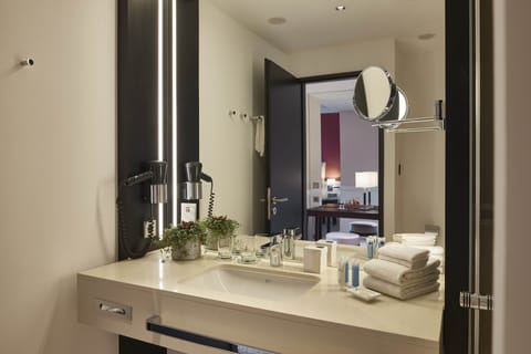 Deluxe Suite | Bathroom | Free toiletries, hair dryer, towels, soap