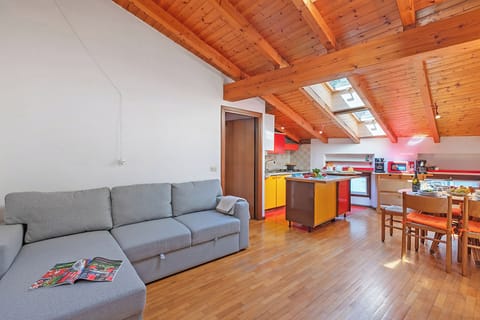 Family Apartment, 2 Bedrooms (Skylight) | Living area | 21-inch flat-screen TV with cable channels