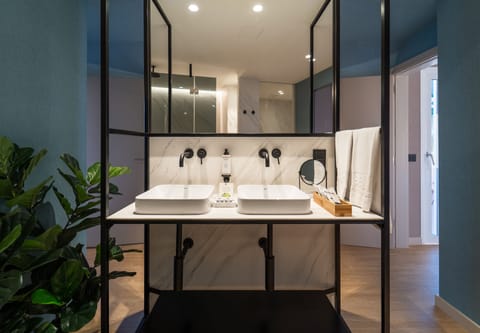 Suite (del Parque) | Bathroom | Hair dryer, towels, soap, shampoo