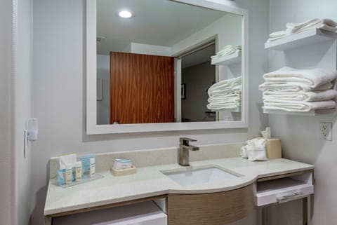 Room, 2 Queen Beds, Non Smoking, Refrigerator & Microwave | Bathroom | Bathtub, hair dryer, towels