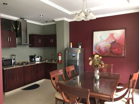 Deluxe Apartment, Mountain View | Private kitchen | Microwave, electric kettle