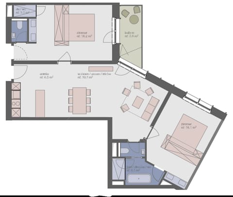 Suite, 2 Bedrooms | In-room safe, desk, laptop workspace, soundproofing