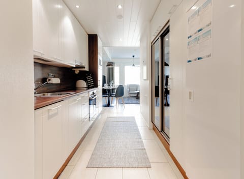 Superior Apartment, City View, Slope side | Private kitchen | Full-size fridge, microwave, oven, stovetop