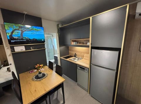 Mobile Home (Mobile Home With Hot Tub And Terrace) | Private kitchen | Fridge