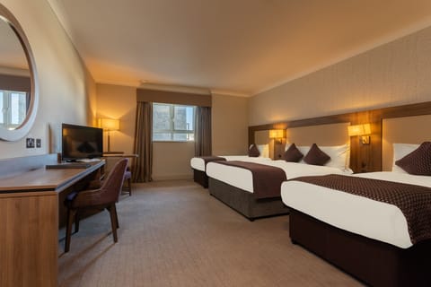 Family Room | Desk, blackout drapes, iron/ironing board, free WiFi