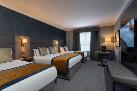 Family Room | Desk, blackout drapes, iron/ironing board, free WiFi