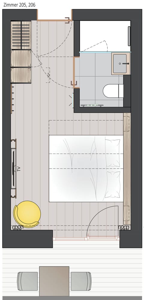 Basic Double Room, Balcony, Mountain View | Hypo-allergenic bedding, minibar, in-room safe, blackout drapes