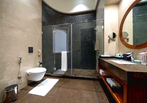 Premier Double Room | Bathroom | Shower, designer toiletries, hair dryer, bathrobes