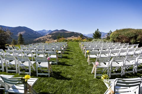 Outdoor wedding area